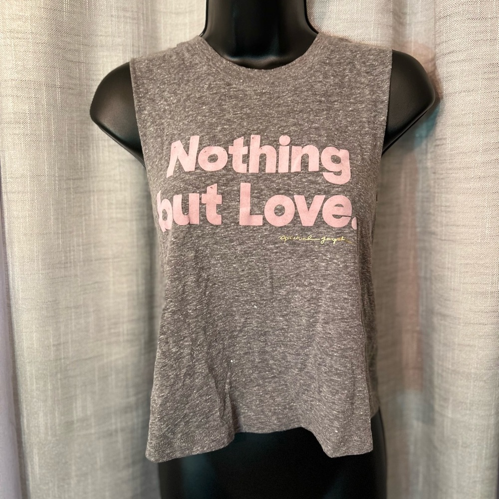 Grey crop tank